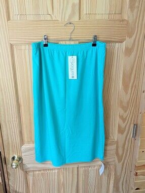 Nuggles Women's XL Turquoise Pencil Skirt NWT
